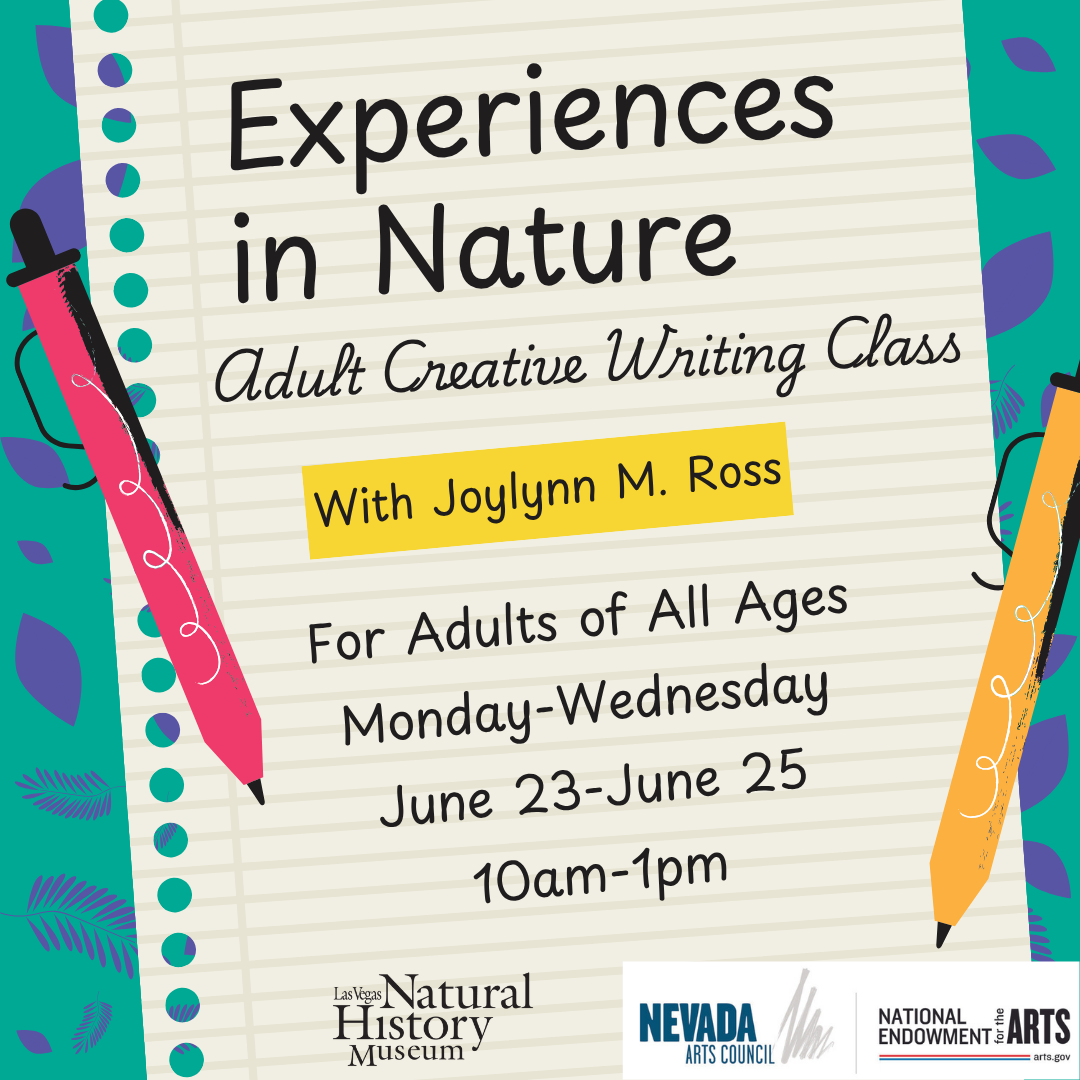 "Experiences in Nature" creative writing workshop informational poster