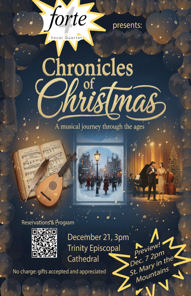 Forte Vocal presents Chronicles of Christmas Event Flyer