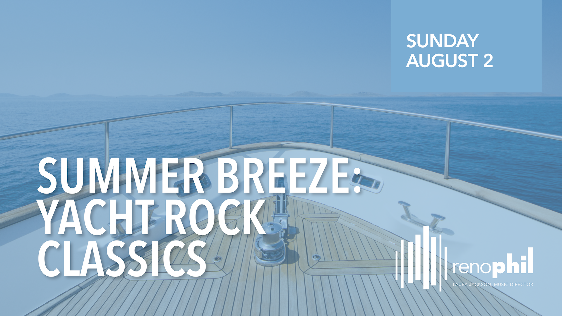 Blue Summer Breeze Yacht Rock Classics poster featuring boat on water