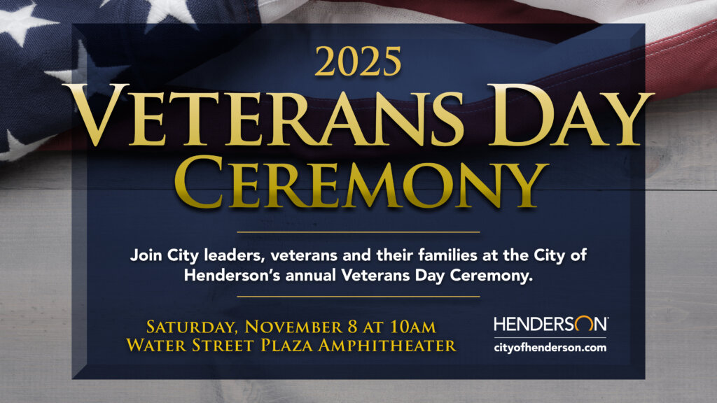 Veteran's Day Ceremony at Henderson event flyer