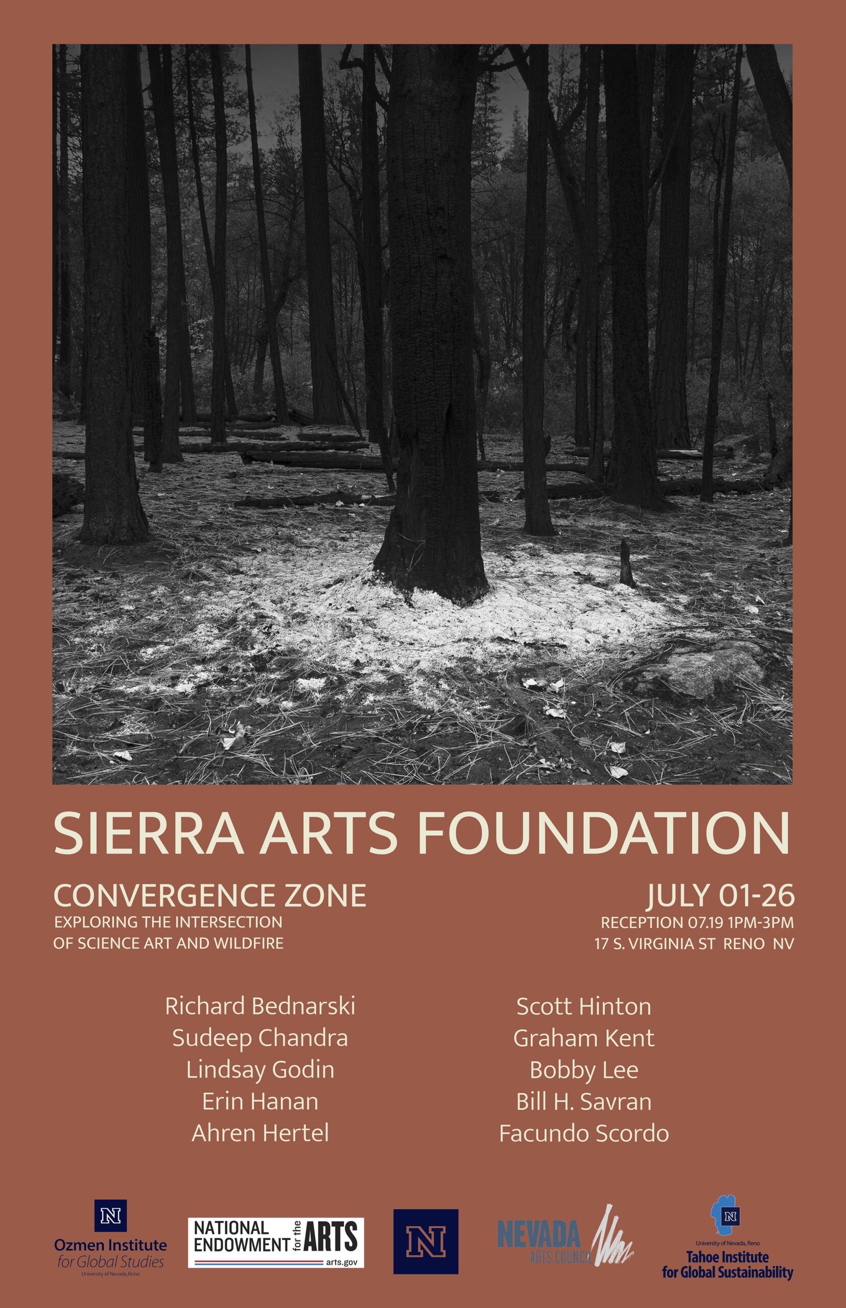 Sierra Arts Foundation presents Convergence Zone flyer