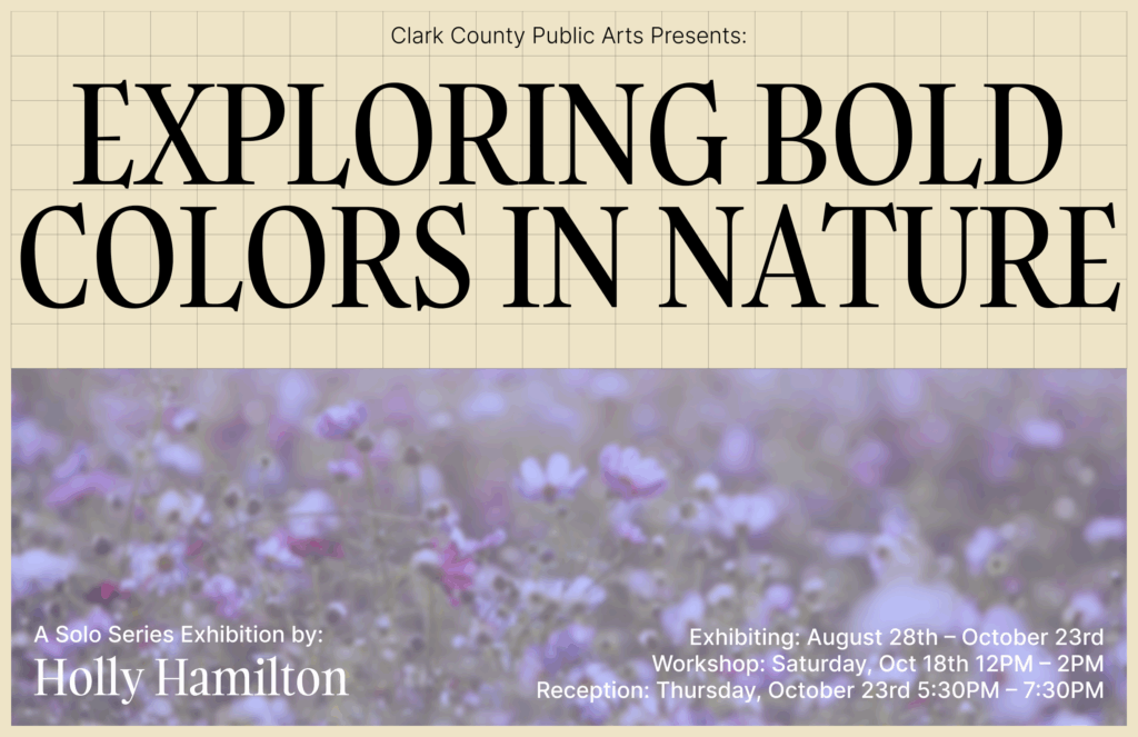 Exploring Bold Colors in Nature event postcard