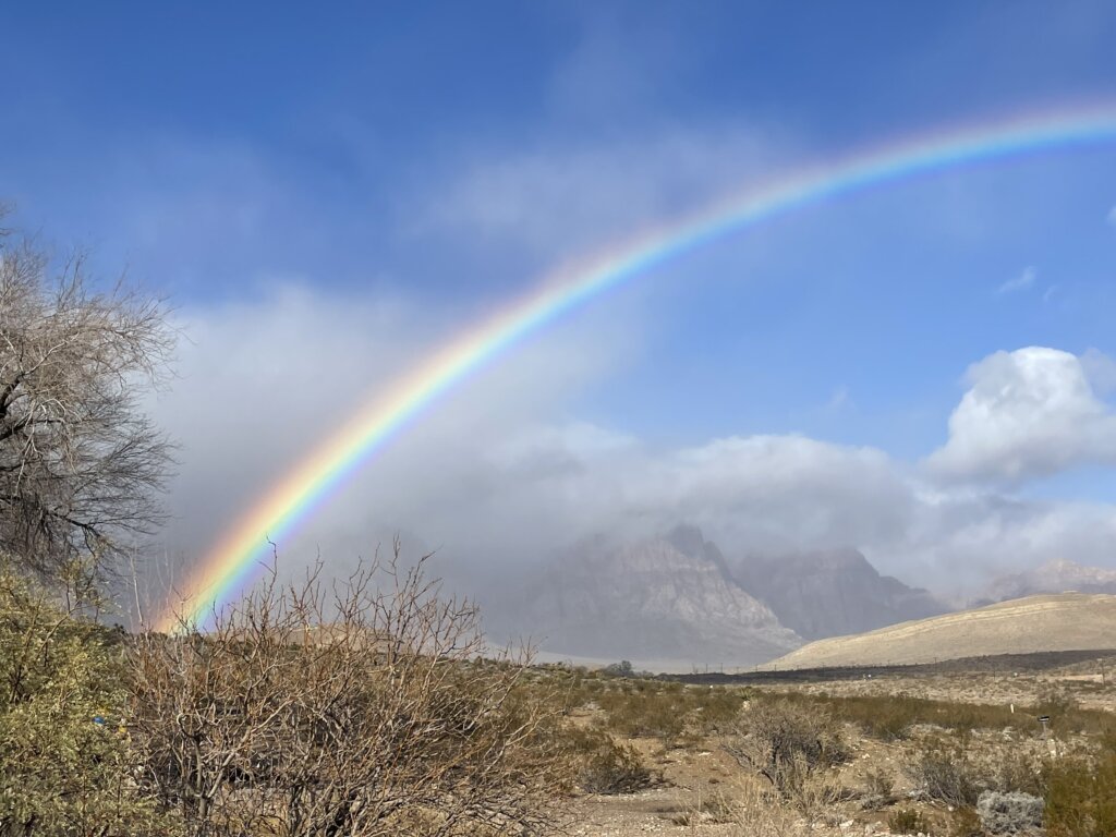 Rainbow over a landscape