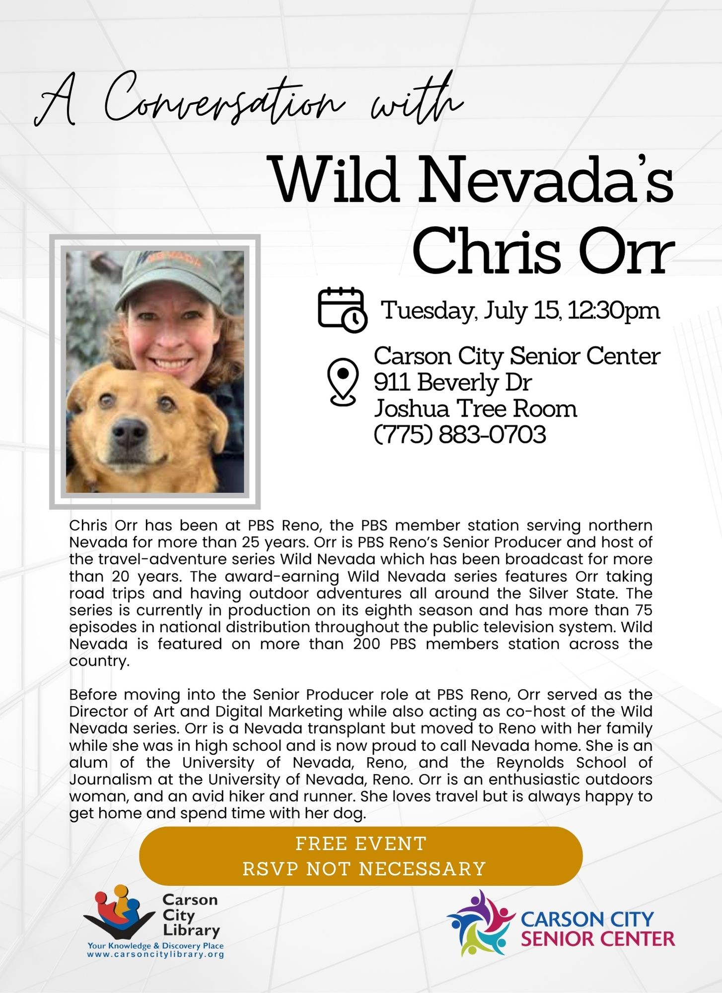 A conversation with Wild Nevada's Chris Orr event poster