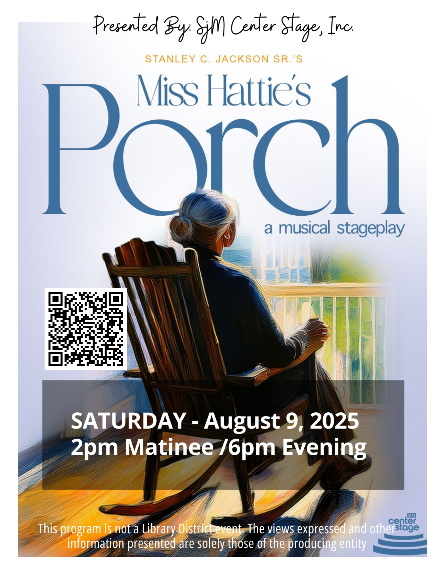 Miss Hattie's Porch event poster