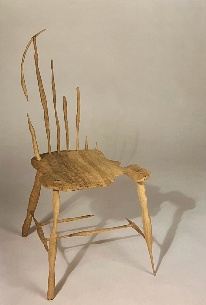 Certainty 3 (documentation): Used Chair - 38 x 19 x 23 inches / Documentation/Print- 45 x 30 x .5 inches | 2021