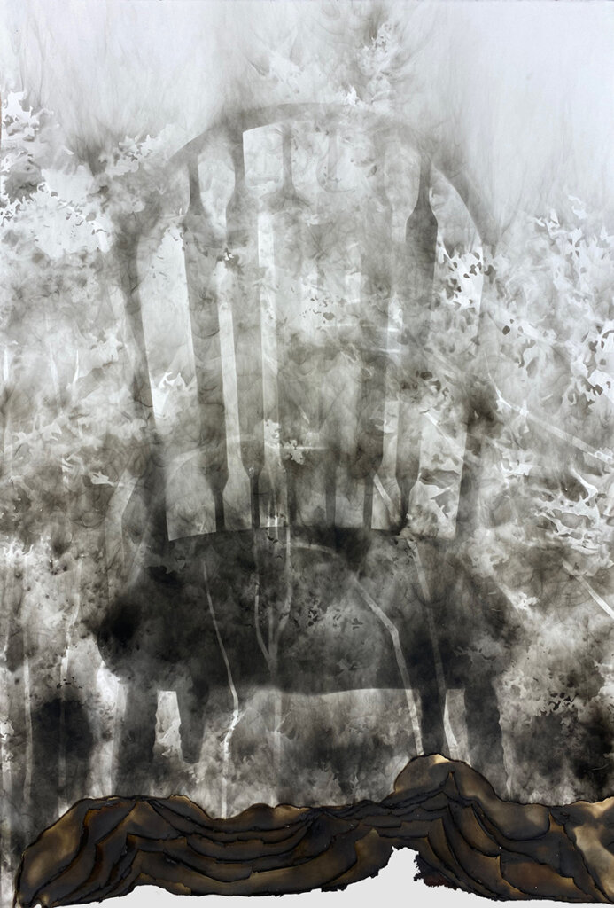Uncertainty 3: Soot on Paper | 47.5 x 34.75 x 2.5 inches | 2021