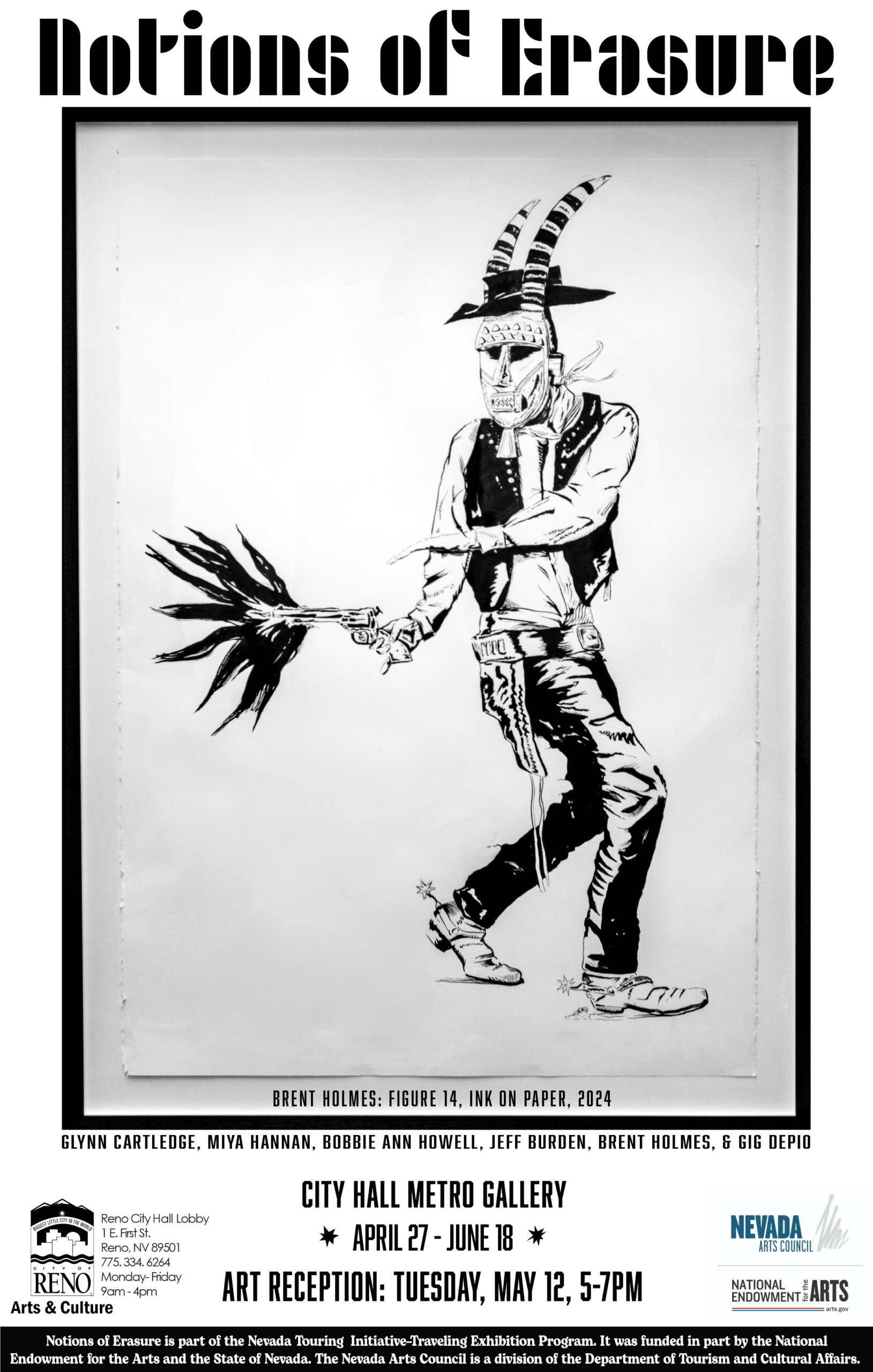 Notions of Erasure event flyer for City of Reno