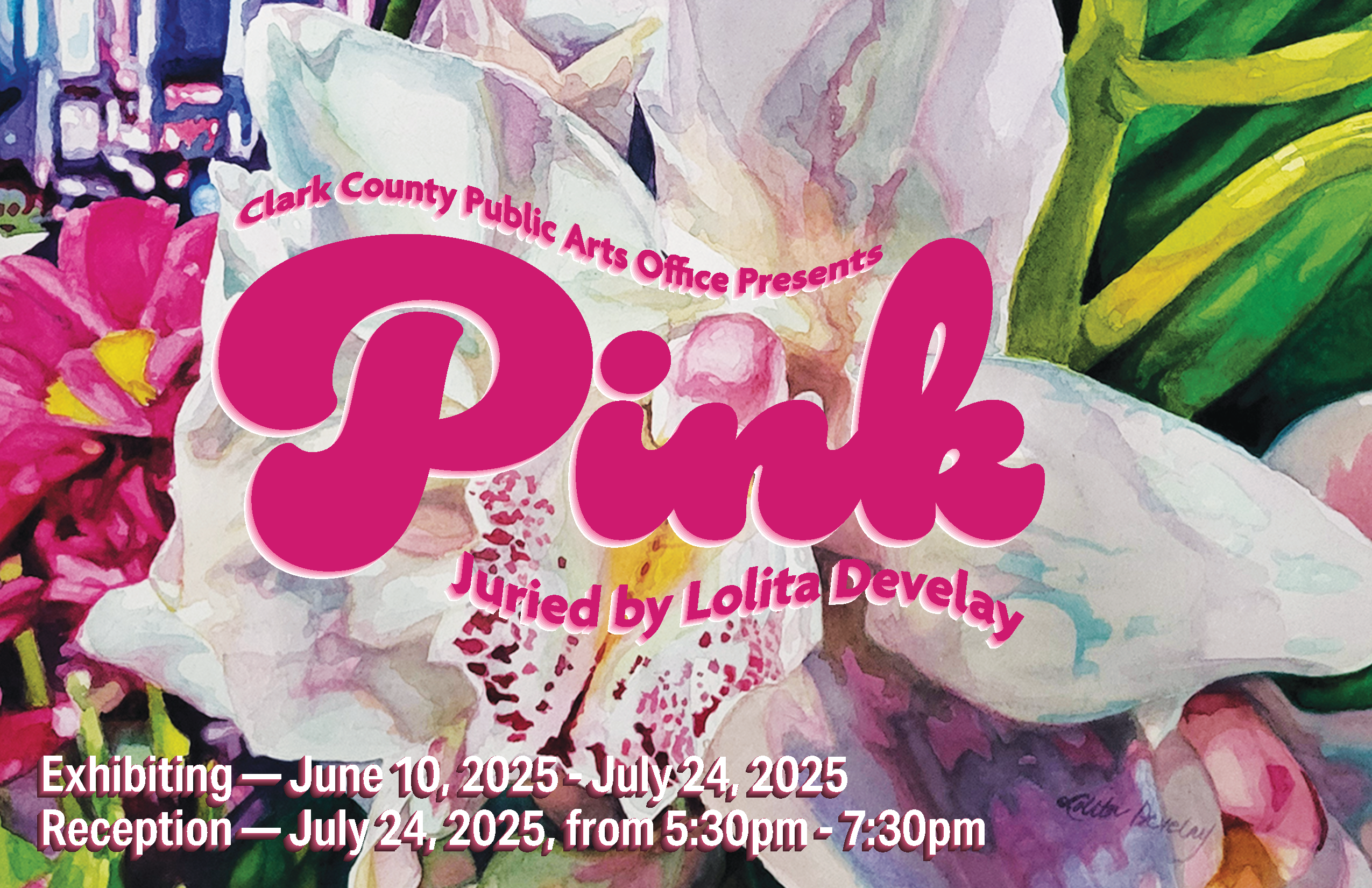 Pink Juried by Lolita Develay event poster