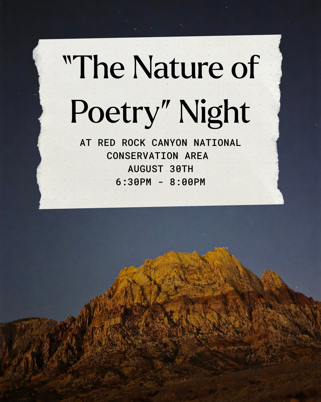 “The Nature of Poetry” Night