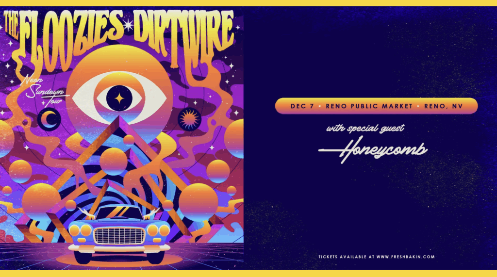 The Floozie Dirtwire Neon sundown tour event info flyer