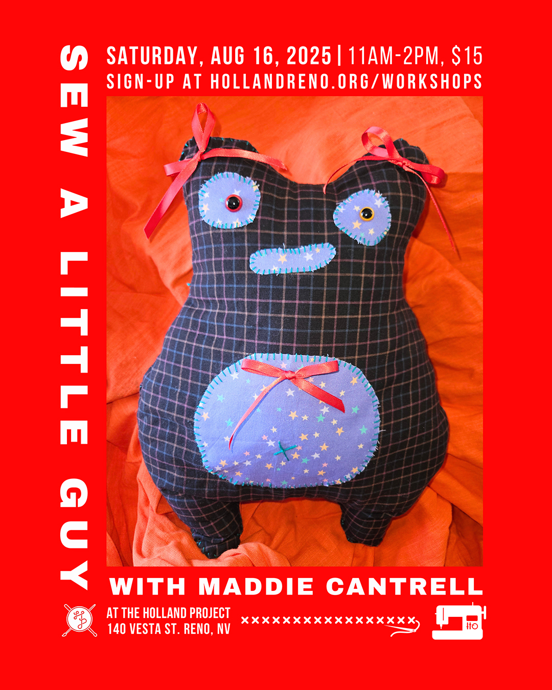 Sew A Little Guy event flyer