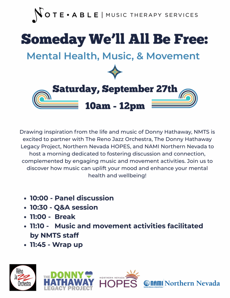 Someday We'll All Be Free - Mental Health, Music, & Movement event flyer