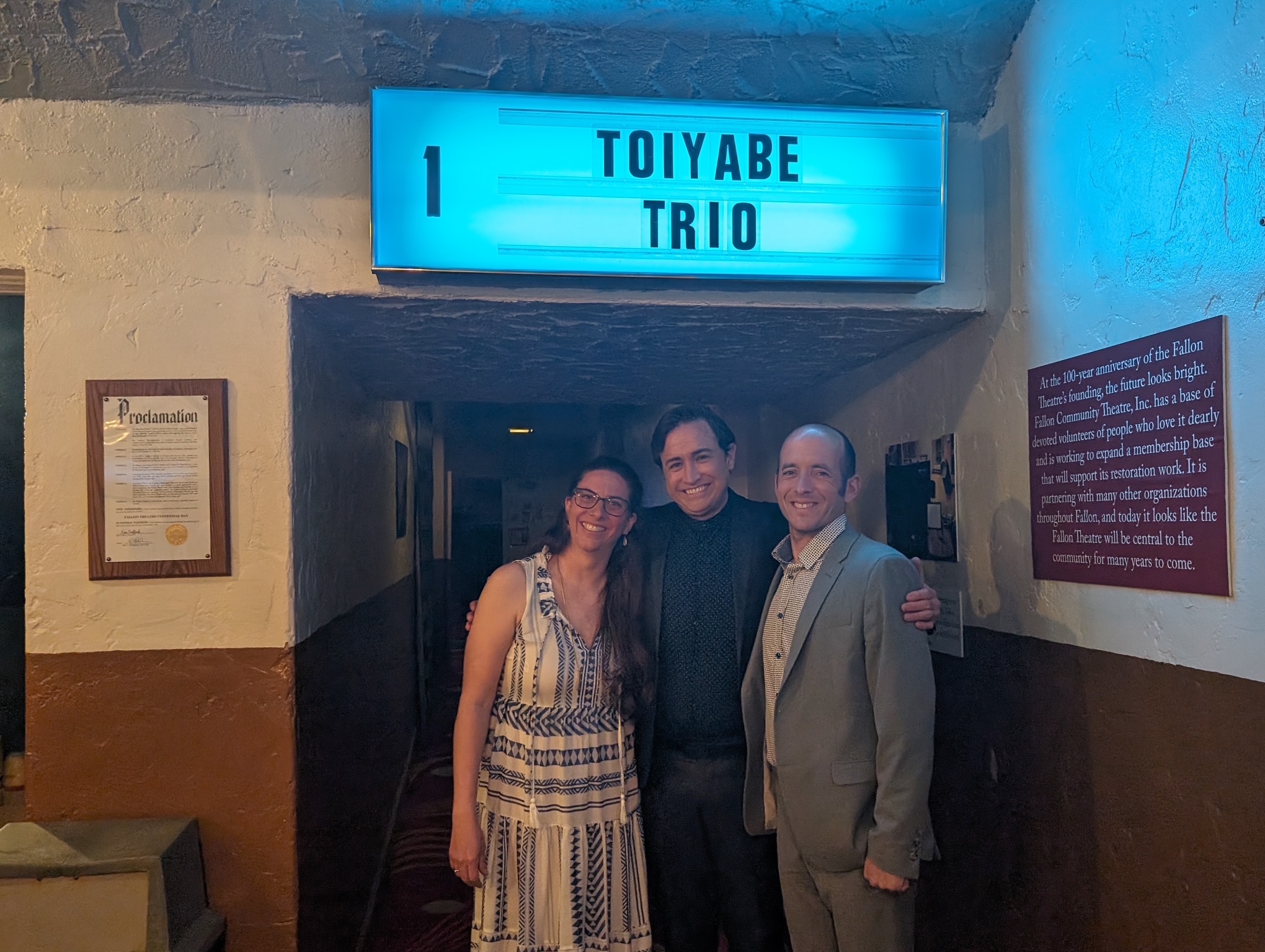 The Toiyabe Trio, Dustin Budish on viola, Aaron Hill on oboe, and Emily Montoya Barnes on harp