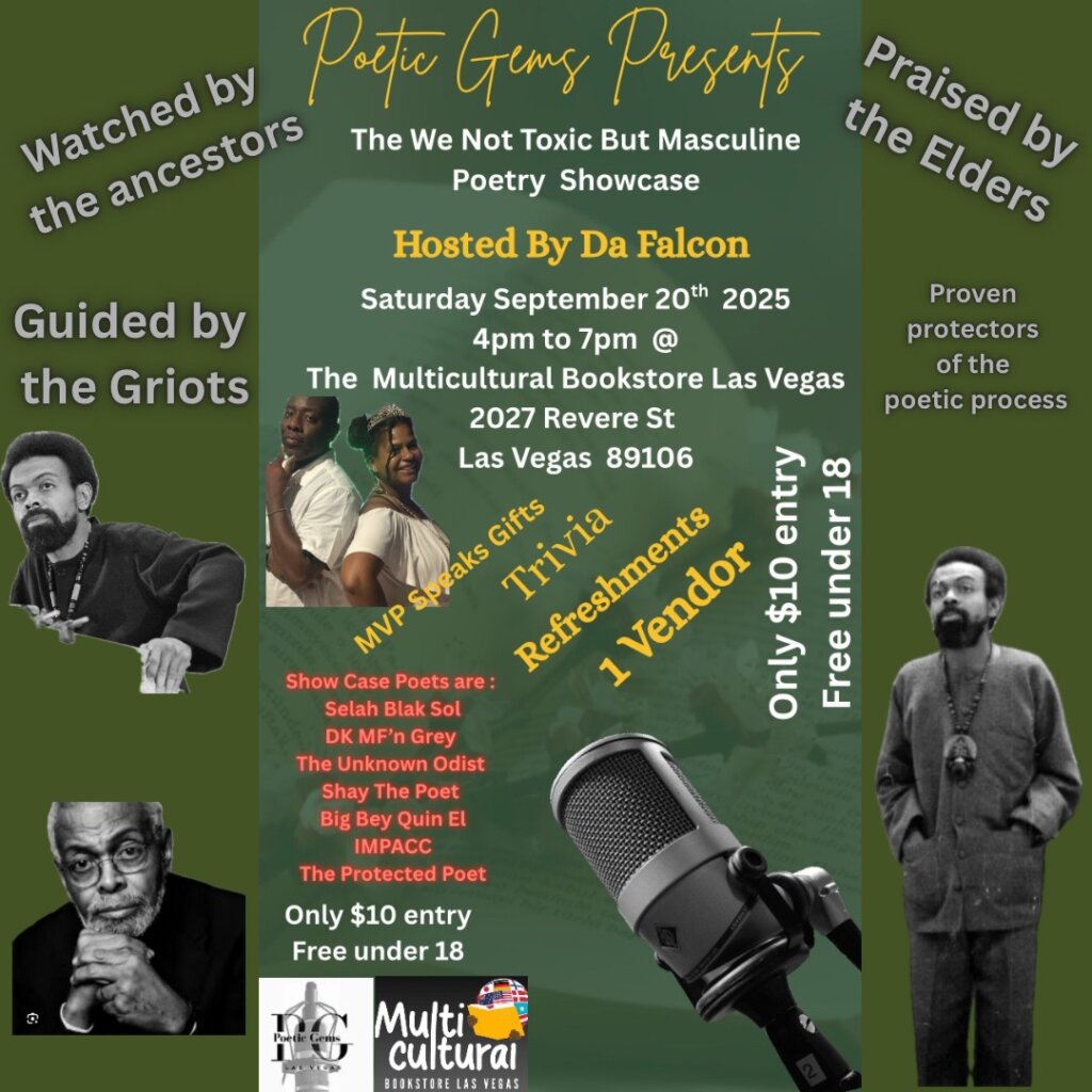 Poetic Gems Poetry Showcase collage event flyer