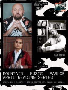 April Reading Series at Mountain Music Parlor, April 23